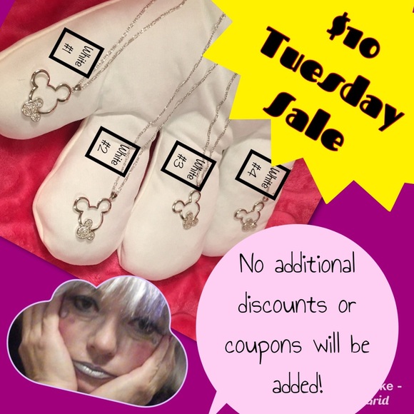 🎁necklace & 18k3XGP White gold 2X 🐭 🐭 - Picture 7 of 7